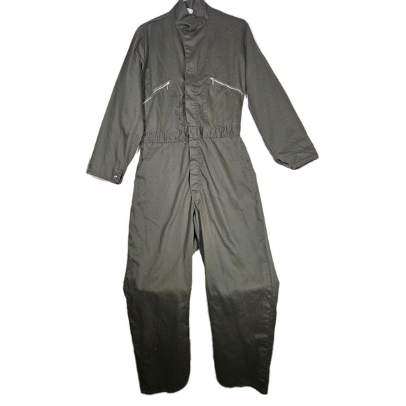 Vintage Walls Army Green Work Mechanics Coveralls - Picture 2 of 16